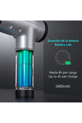 Pistola de massagem muscular Prateado e preto