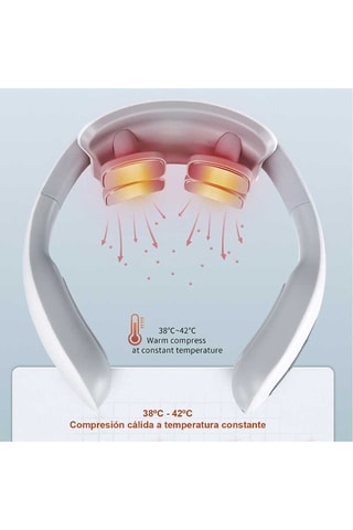 Massajador de pescoço com modo calor e impulsão