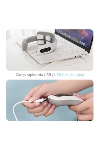 Massajador de pescoço com modo calor e impulsão