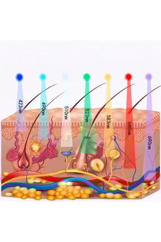 Máscara facial com luz LED - Branco