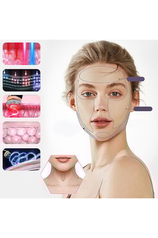 Aparelho de ultra-sons rosto Dourado-rosa