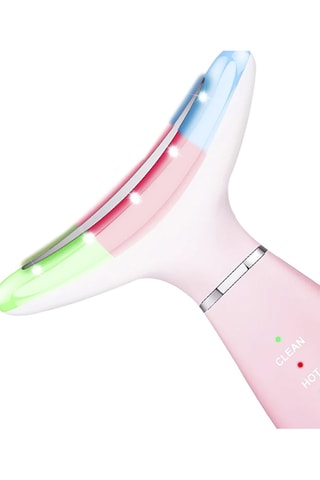Massajador de ultra-sons e LED para o rosto e o pescoço