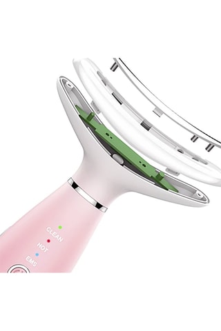 Massajador de ultra-sons e LED para o rosto e o pescoço