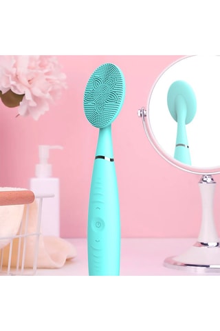 Escova de limpeza e vibratória para o rosto - Turquesa