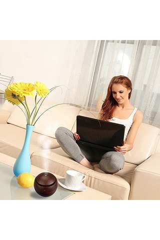 Humidificador LED Castanho escuro - 130 ml