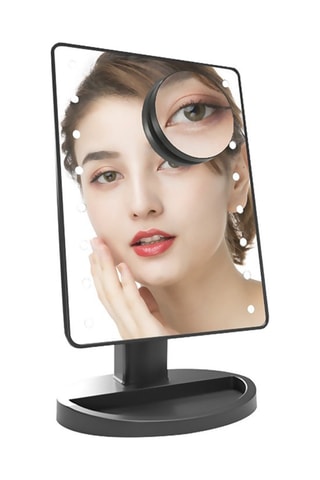 Espelho LED táctil - 180° - Preto