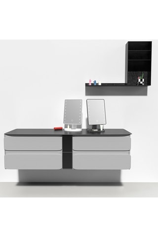 Espelho LED táctil - 180° - Preto