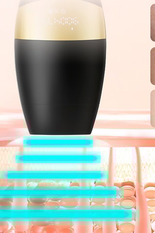 Depiladora com luz pulsada Preto