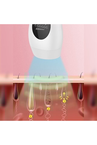 Depiladora de luz pulsada Preto