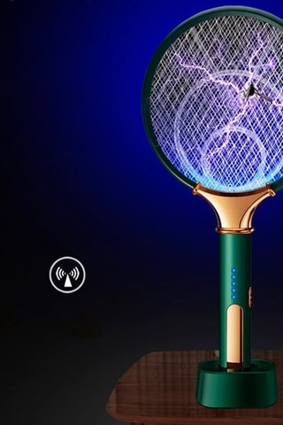 Raquete elétrica inteligente anti-mosquitos