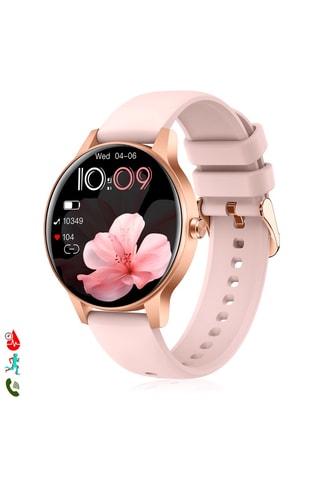 Relógio conectado - Dourado e rosa