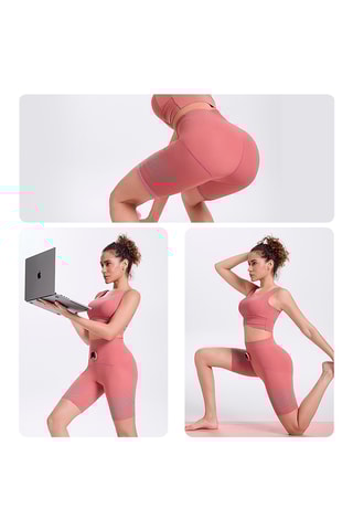 Calções de ciclista inteligentes EMS - Rosa