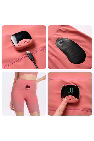 Calções de ciclista inteligentes EMS - Rosa