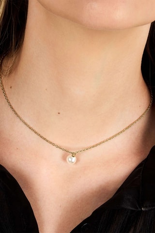 Collana - Dorato e bianco