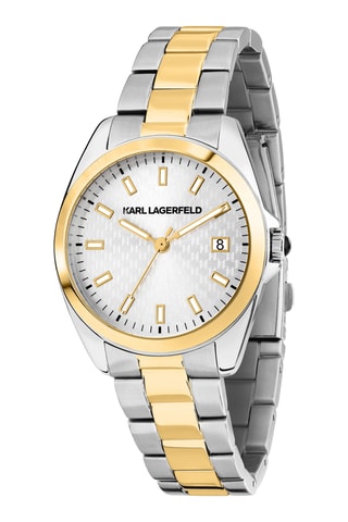 Orologio al quarzo in acciaio - Argentato e dorato