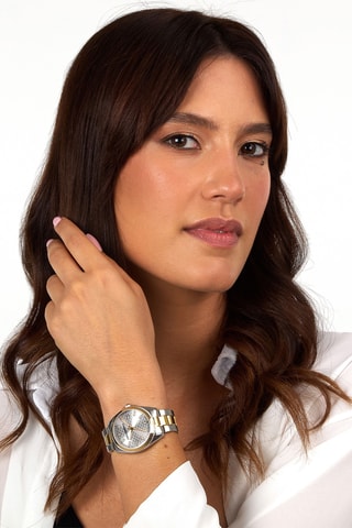 Orologio al quarzo in acciaio - Argentato e dorato