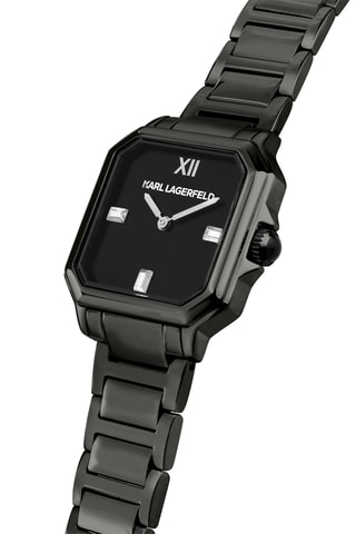 Orologio al quarzo in acciaio - Nero