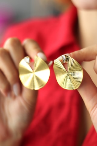 Pendientes - Chapado en oro amarillo y circones