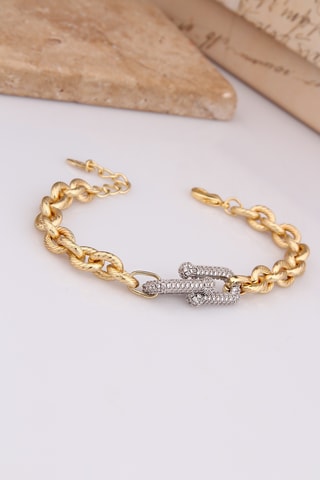 Pulsera - Chapado en oro amarillo y circones
