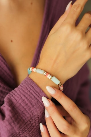 Pulsera - Chapado en oro amarillo y jaspes