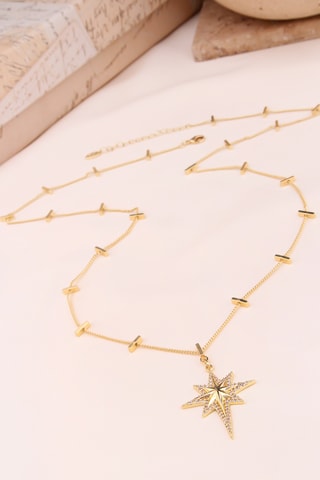 Collar - Chapado en oro y circones