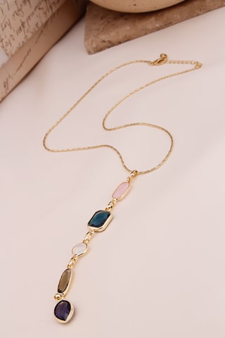 Collar - Chapado en oro amarillo y circones