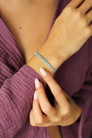 Pulsera - Chapado en oro amarillo y circones 