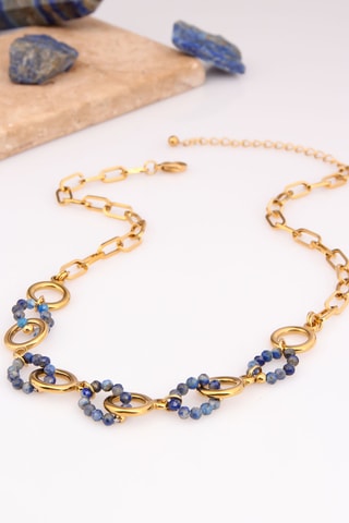 Collar - Chapado en oro amarillo y circones