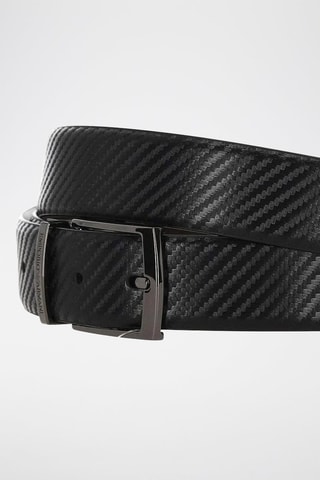 Cinturón de piel - Negro