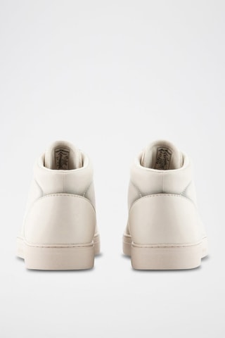 Zapatillas altas de piel - Marfil - Emporio Armani