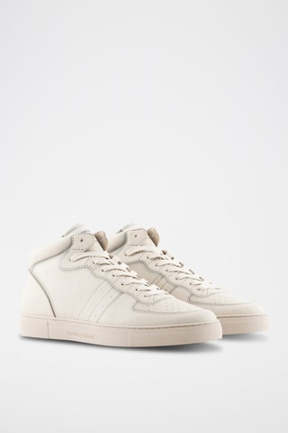 Zapatillas altas de piel - Marfil - Emporio Armani