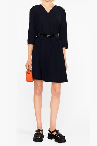 Vestido evasé  - Azul marino - Emporio Armani