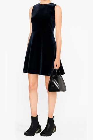 Vestido trapecio  - Azul marino - Emporio Armani