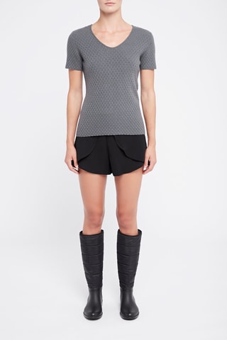 Camiseta de cachemir - Gris oscuro - Emporio Armani