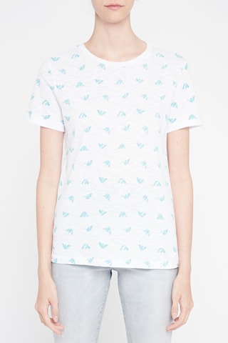 Camiseta -  Blanco y celeste - Emporio Armani