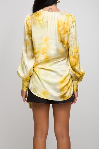 Blusa cruzada tie-dye - Verde