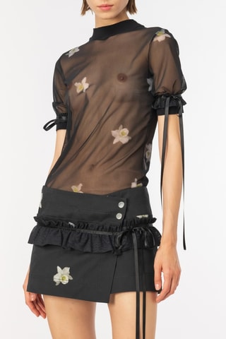 Minifalda cruzada - Negro