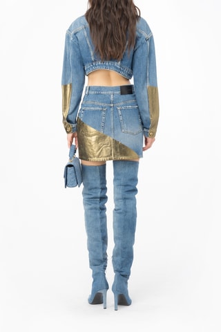 Falda recta vaquera - Azul