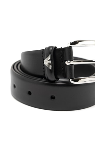 Cinturón de piel - Negro