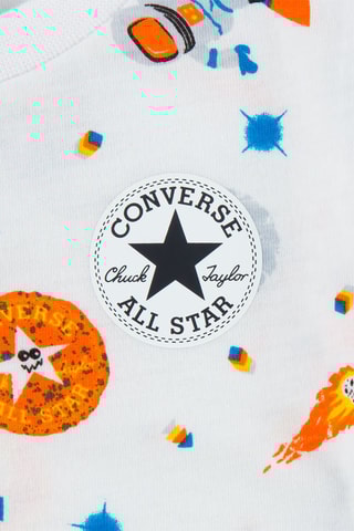 Barboteuse - Blanc, bleu et orange