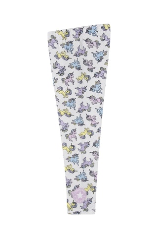 Tshirt et legging - Blanc, noir, jaune, violet et rose