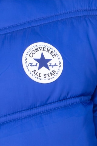 Doudoune à capuche - Blanc et bleu