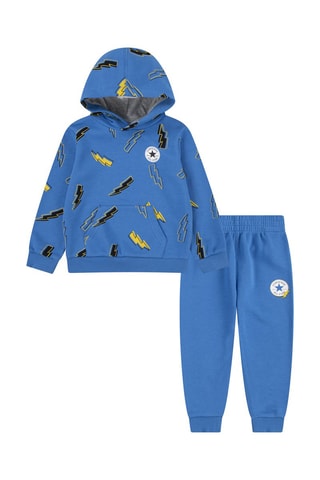 Sweat à capuche et jogging - Noir et bleu