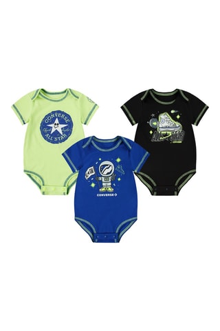 3 bodys - Noir, bleu et vert