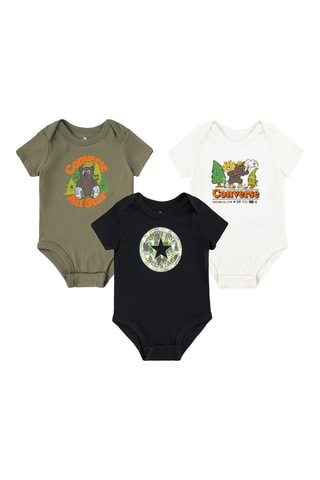 3 bodys - Vert, blanc et noir