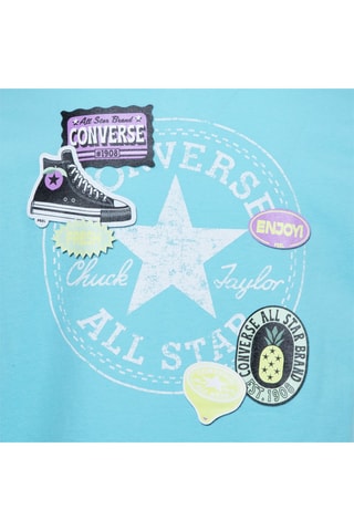 Tshirt en coton biologique - Blanc, bleu et rose