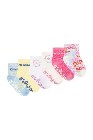 6 paires de chaussettes antidérapantes - Blanc et bleu