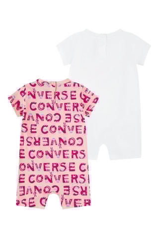 2 barboteuses - Blanc et rose