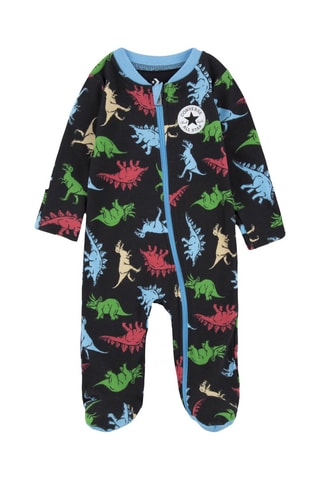 Grenouillère - Noir, bleu et rose