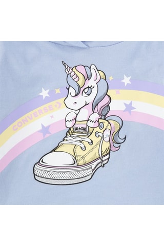 Sweat à capuche et legging - Bleu, rose et gris